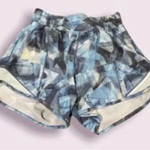 lululemon athletica Blue Geometric Athletic Shorts 2T